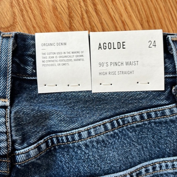 NWT AGolde 90’sPinch Waist High Rise Straight Size 24 - Picture 9 of 17